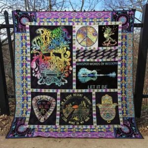 Hippie Quilt Blanket Ver 25  Quilt